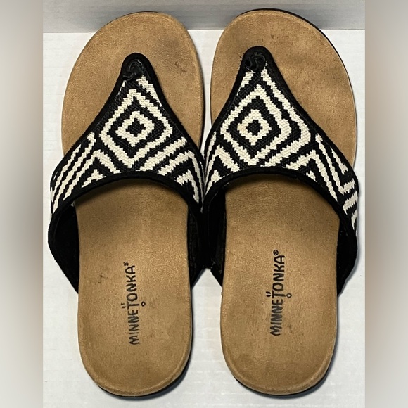 Minnetonka Mara Fresno Fabric Sandal Flip Flop Women’s US 7 *Excellent* - Picture 12 of 14